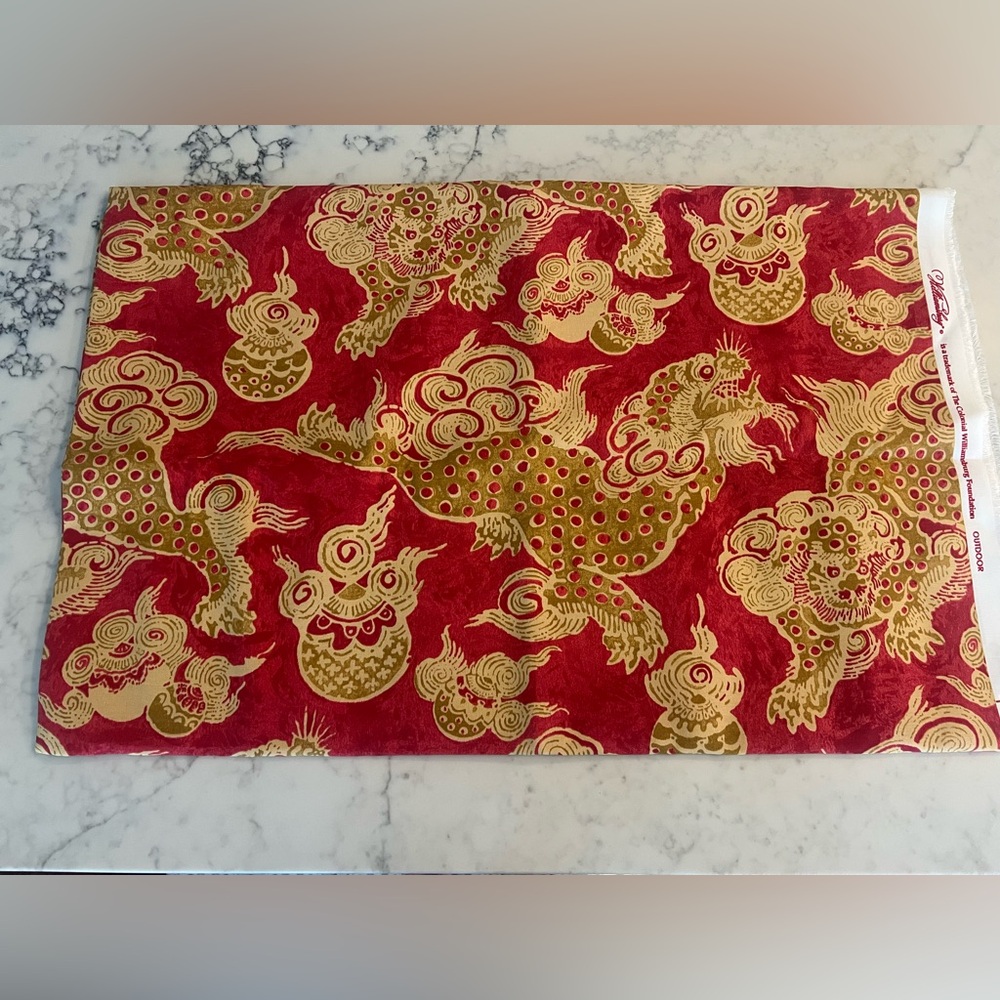 Williamsburg Dunmore Drago Printed Polyester Outdoor Fabric 58 X 51